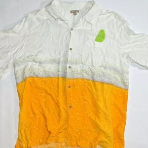 George Mens 2XL Button Down Beer and A Lime Shirt
